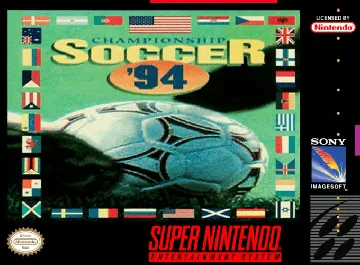 Championship Soccer '94 (USA) (En,Fr,De,It) box cover front